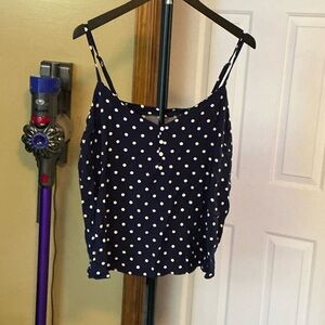 Source Unknown Navy Polka Dot Spaghetti-Strap Camisole